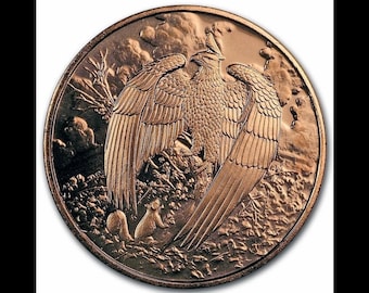 Nordic Creatures - The Great Eagle 1oz. Pure Copper Bullion Round!!