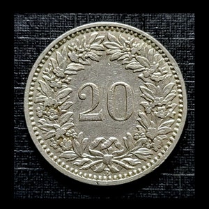 Switzerland - 1913B Twenty Rappen VF30 - (INV2203) - Very Fine+