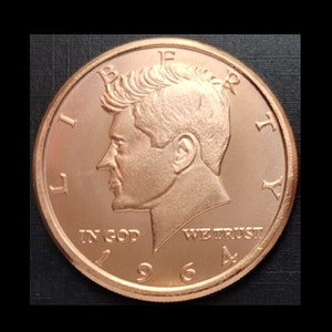 John F. Kennedy (JFK) 1oz. Pure Copper Bullion Round!!