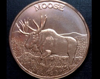 Moose - 1oz. Pure Copper Bullion Round!!