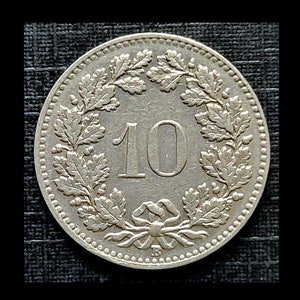 Switzerland - 1934B Ten Rappen AU - About Uncirculated!!