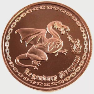 Dragon 1oz. Pure Copper Bullion Round!!