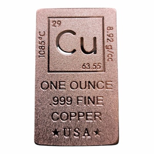 Sztabka miedzi elementarnej - 1 uncja. Sztabka czystej miedzi!!