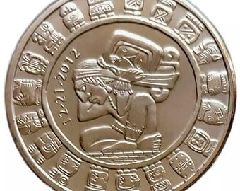 Maya-kalender - 1oz. Puur koperen edelmetaal rond!!