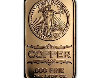 Saint Gaudens 1oz. Pure Copper Bullion Bar!!