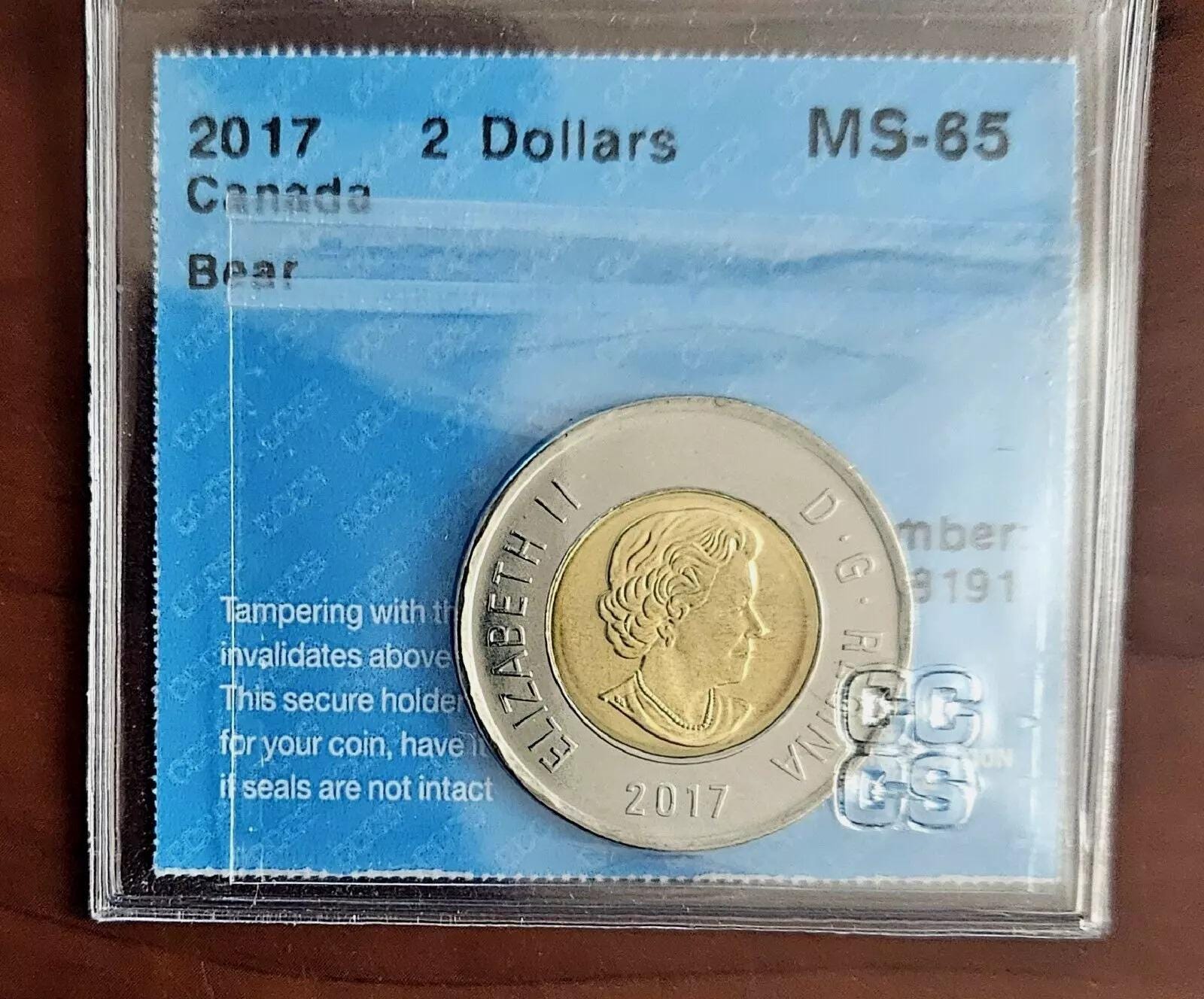 thumbnail image 2 of 2017 Canada $2 Toonie – Glow-in-the-Dark, Uncirculated, From Mint Set, Commemorative 2 of 6