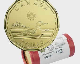 Canada 2017 Classic Regular BU UNC Uncirculated Loonie from Special Wrap Rolls!!