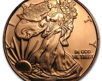 1oz. Walking Liberty .999 Fine Copper Collector Coin - Etsy