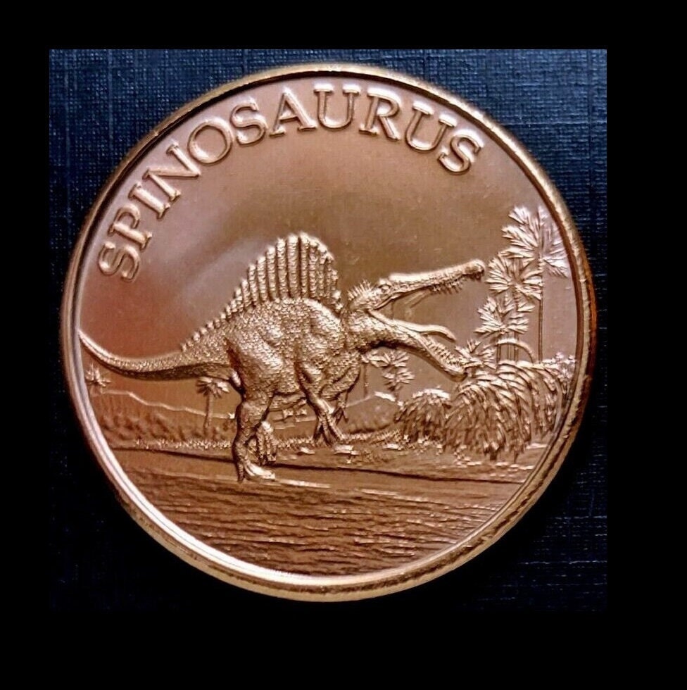 Dinosaurs - Spinosaurus - 1oz. Pure Copper Bullion Round!!