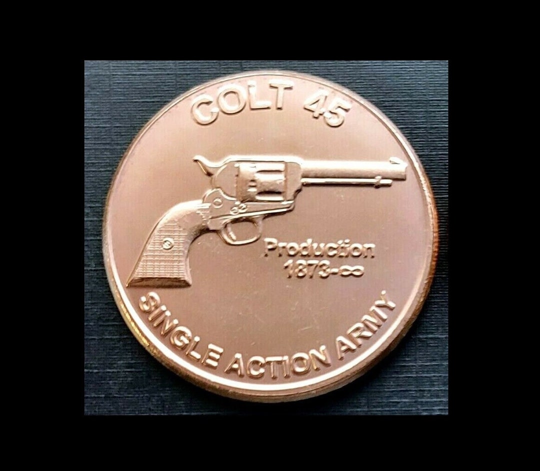 Colt 45 - 1oz. Pure Copper Bullion Round!! - Etsy