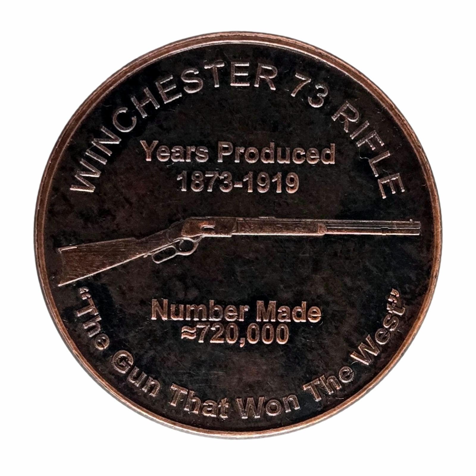 Winchester 73 Rifle - 1oz. ANTIQUED Pure Copper Bullion Round!! - Etsy