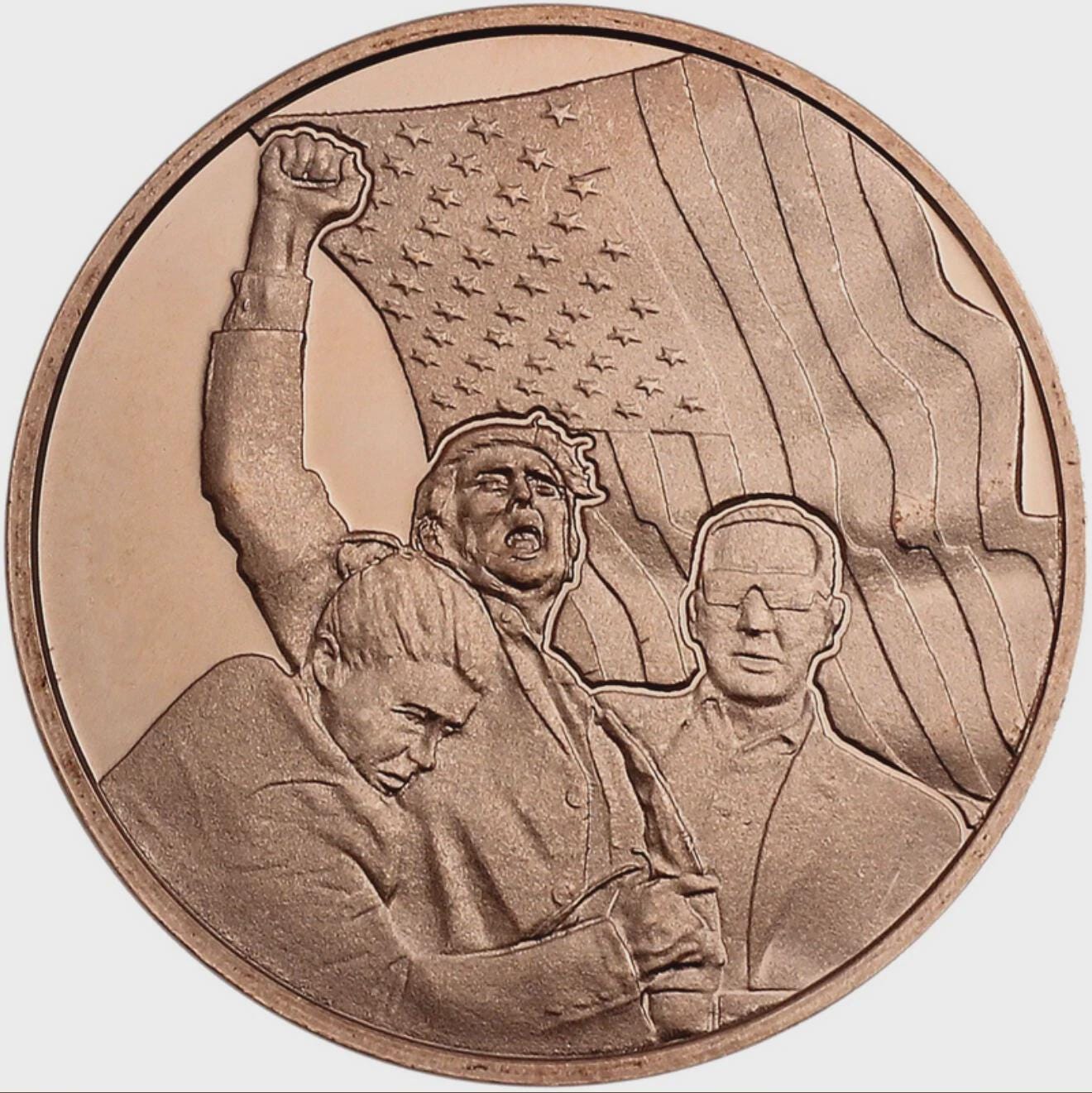 Donald J. Trump MAGA Hat Commemorative 1 Oz Pure .999 Copper Round Challenge Coin In