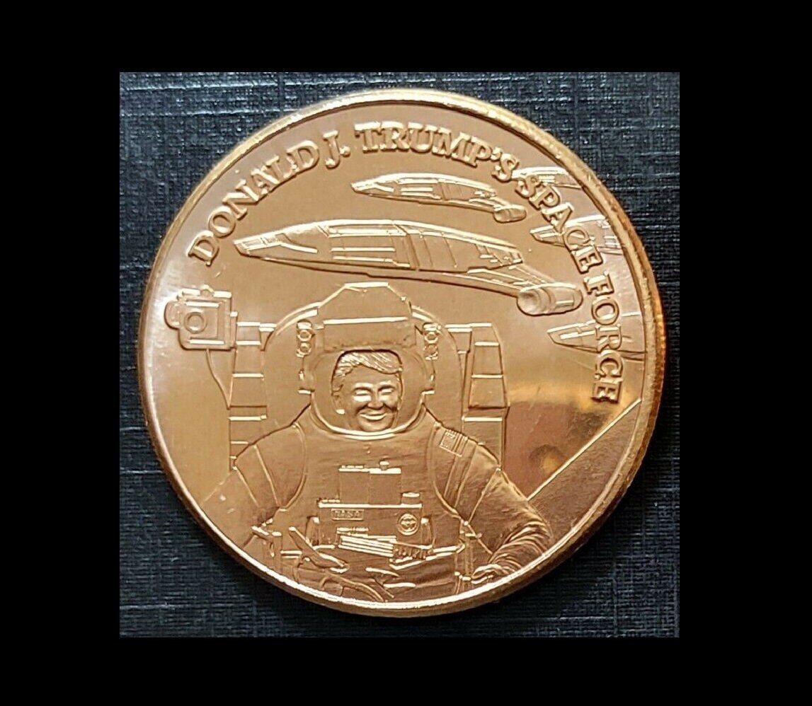 Space Force Trump  1オンス　銀貨　500枚発行！ Donald Trump's Space Force - 1oz. Pure Copper Bullion Round!! - Etsy