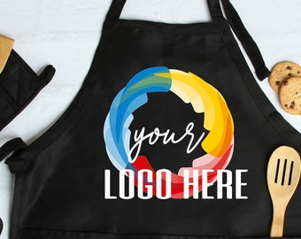 Logo Apron, Personalized Apron with pockets, Custom Apron, Mens Aprons, Womens Apron, Custom Text Apron, Logo Apron, Personalized Apron