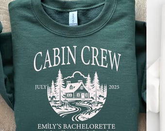Cabin Crew Bachelorette Sweatshirt, Custom Bachelorette Party Shirt, Camping Bachelorette Crewneck, Bridesmaids gift, Bach Trip Shirt