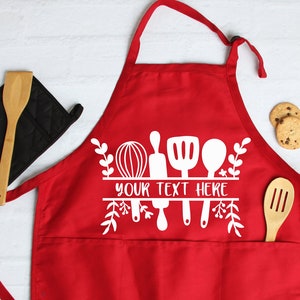 Personalized Apron, Add Your Own Text, Custom Logo Apron, Custom Design Apron, Customized Apron, Custom Text on Apron, Mom Kitchen Apron