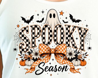 Spooky Season Halloween Ghost Tank Top, Cute Ghost Shirt, Halloween Tank, Spooky Graphic Top, Fall Outfit, October Halloween Gift