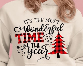 It's the most wonderful time, New Year Hoodie, Christmas Hoodie, most wonderful Hoodie, hoodie gift, Christmas gift, Merry Christmas,