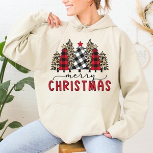 Christmas Hoodie, Christmas trees hoodie, merry Christmas hoodie, Buffalo trees hoodie, Funny and Happy Christmas, Christmas gift Hoodie image 2