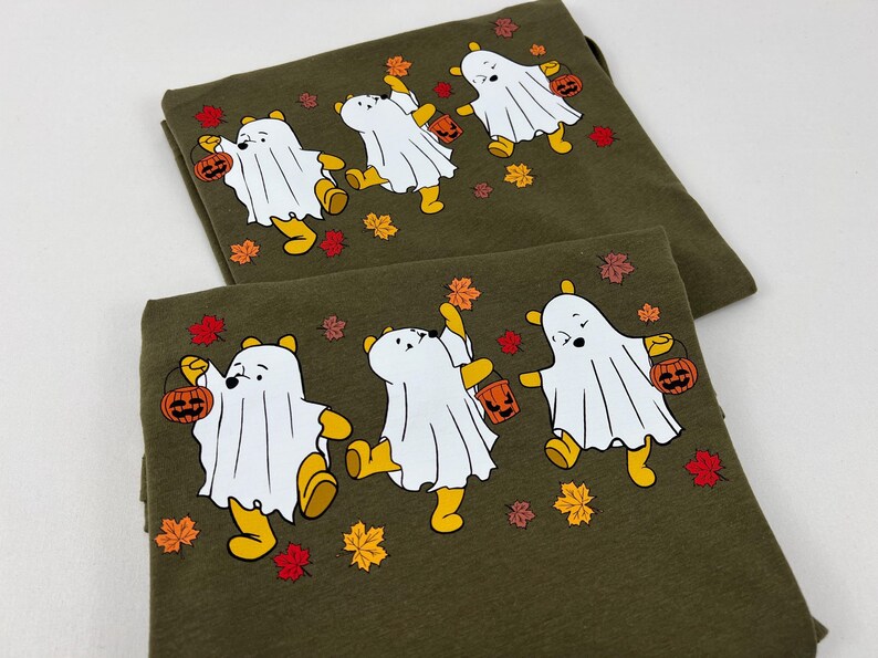Retro Pooh Ghost Halloween Tank Top, The Pooh Halloween Tank Top, Spooky Season Outfit, Pooh Lover Tank Top, Womens Halloween Tank Top image 3
