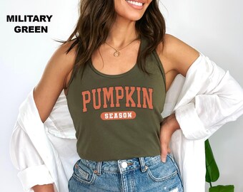 Pumpkin Season Tank Top, Thanksgiving Tanks, Happy Thanksgiving, Pumpkin Tees, Fall Vibes,  Cute Thanksgiving Tanks, Halloween Season