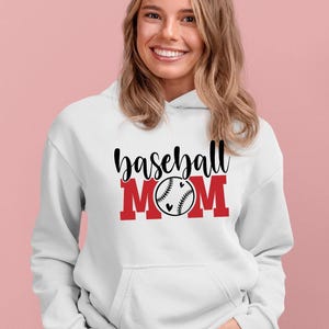 Baseball Mom Hoodie, sport hoodie, Baseball hoodie, baseball graphic, sport mom, game day, Hoodie gift, gift for mom, gift for women image 4