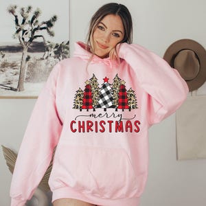 Christmas Hoodie, Christmas trees hoodie, merry Christmas hoodie, Buffalo trees hoodie, Funny and Happy Christmas, Christmas gift Hoodie image 3