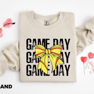 Game Day Softball Sweatshirt, Mothers Day Gift, Gift For Softball Lover Shirt, Game Day Shirt, Softball Fan Shirt, Womens Softball Shirt