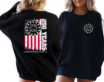 USA 1776-2026 Freedom Sweatshirt, Patriotic America Crewneck, Vintage USA Shirt, 250th Anniversary Gift, July 4th