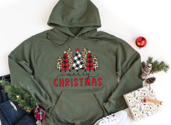 Christmas Hoodie, Christmas trees hoodie, merry Christmas hoodie, Buffalo trees hoodie, Funny and Happy Christmas, Christmas gift Hoodie