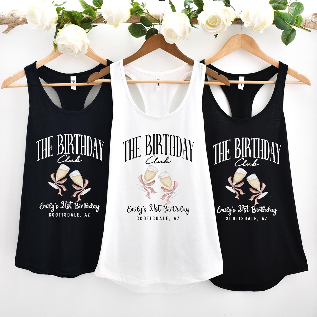 Customised Top Fun Custom Birthday Party Tank Top, Birthday Shirt, Custom Group Birthday ...
