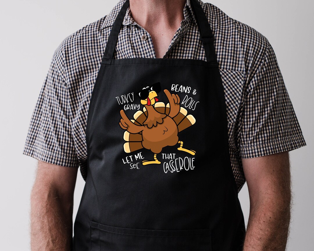Turkey Gravy Thanksgiving Apron, Thanksgiving Apron for Chef, Thanksgiving's Chef. Apron With