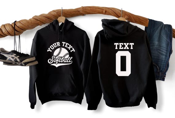 Softball hoodie, Personalized softball sweatshirt, Unisex Softball Game Day  hoodie, Custom team name number Sweatshirt