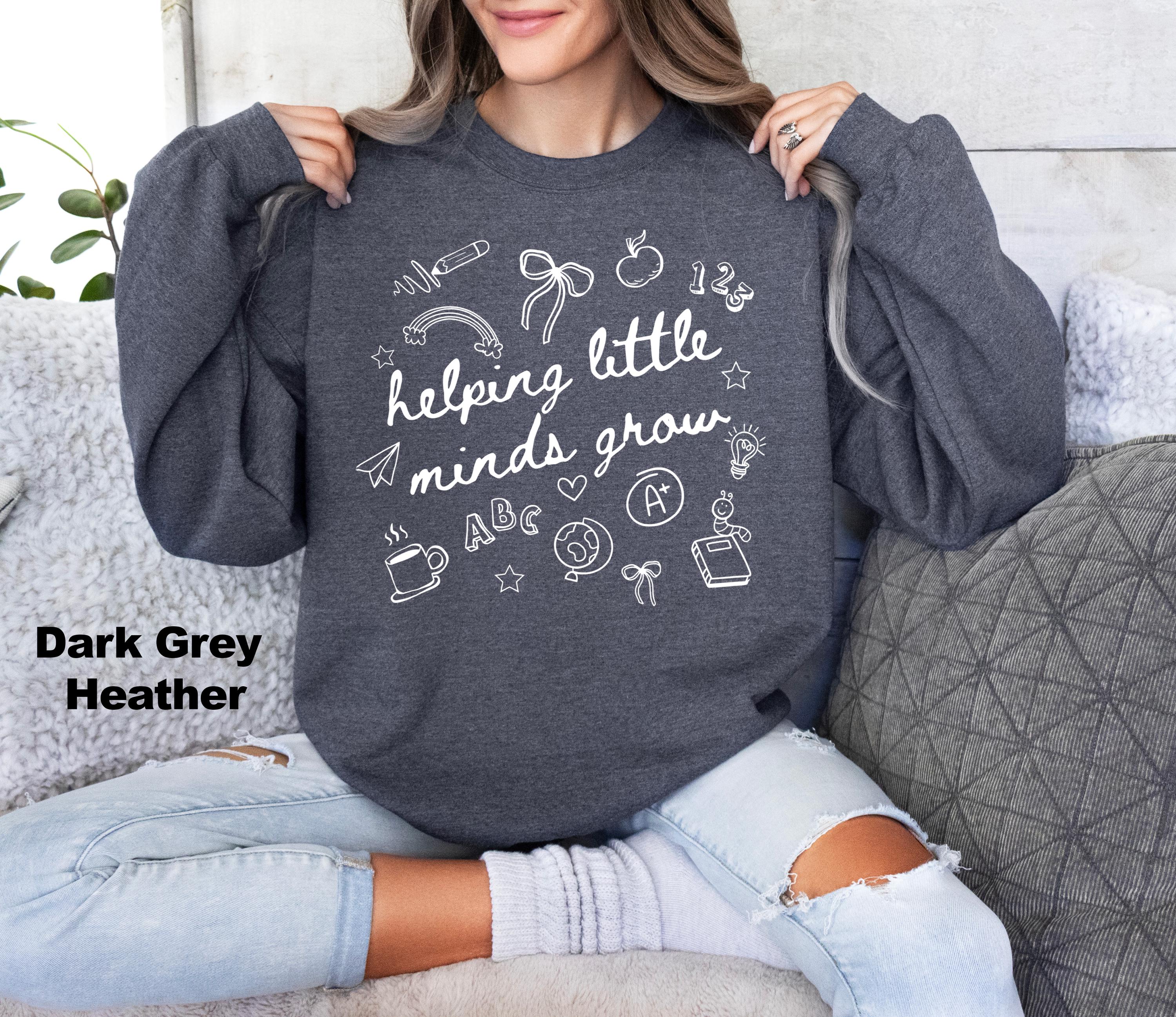 TIEEI "Helping Little Minds Grow" Teacher Shirt For Women - Soft Blend Tee For Preschool & Kindergarten Teachers - View #13