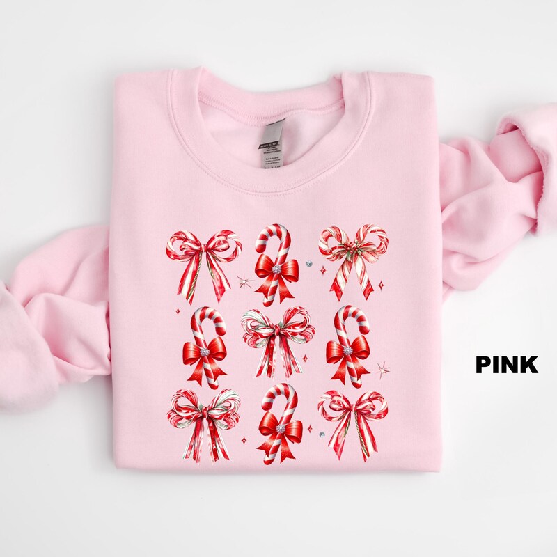 Merry Candy Cane Christmas Crew Neck Sweater