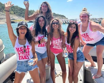 Retro Disco Bachelorette Party, Disco Bride, Bridesmaid Group Tank Top, Here Comes The Party, Wedding Group Racerback Tank top, Bride Party