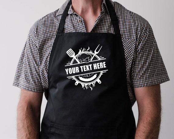 Personalized gift grill Apron, Chef  Mom Dad Husband Grill Gift, Custom Name Apron with Pockets, Cooking Gifts For Men, Dad mom apron