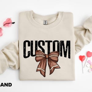 Custom Game Day Football Sweatshirt, Custom Football Mom Shirt, Football Outfit, Football Gifts, Football Family Matching, School Mascot