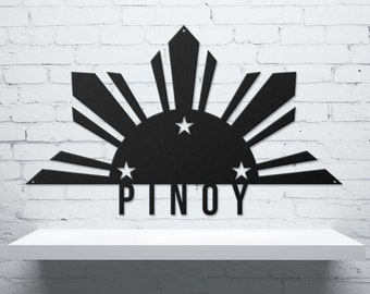 Pinoy Sign Personalized Philippines Star Monogram, Custom Mabuhay Welcome Sign ...