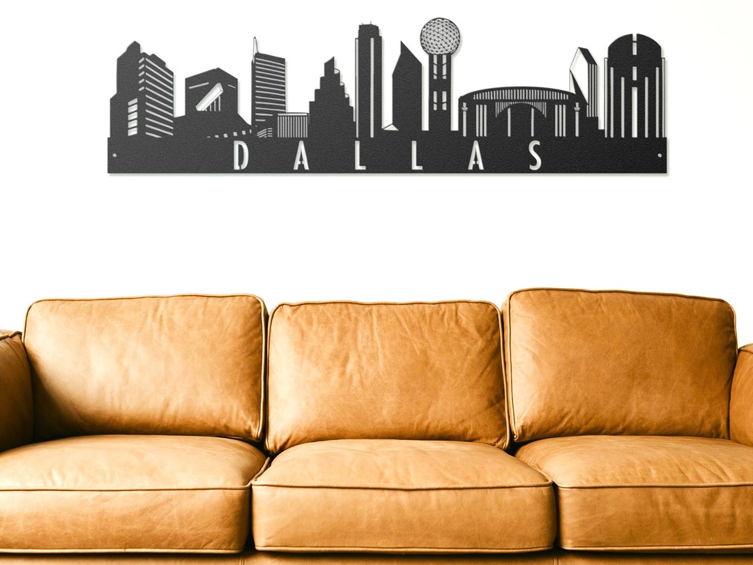 Personalized Metal Art, Dallas City Skyline Wall Decor, Home Metal, City Silhouette, Gift for