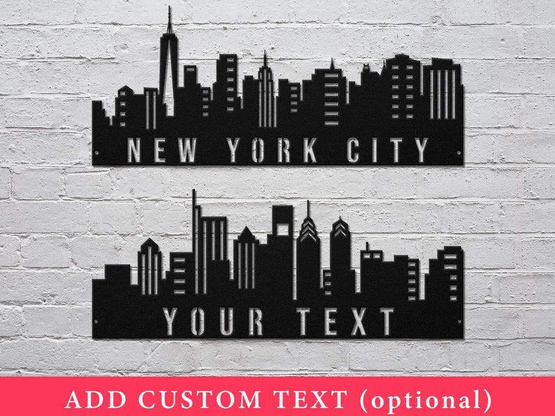 Houston Metal Art, Personalized City Skyline, Cityscape Wall Art, Laser