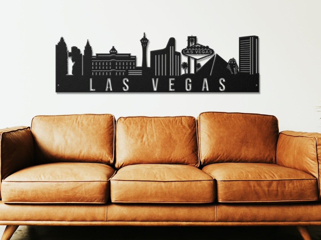 Cityscape Metal Art, Las Vegas City Skyline, City Silhouette Wall Decor