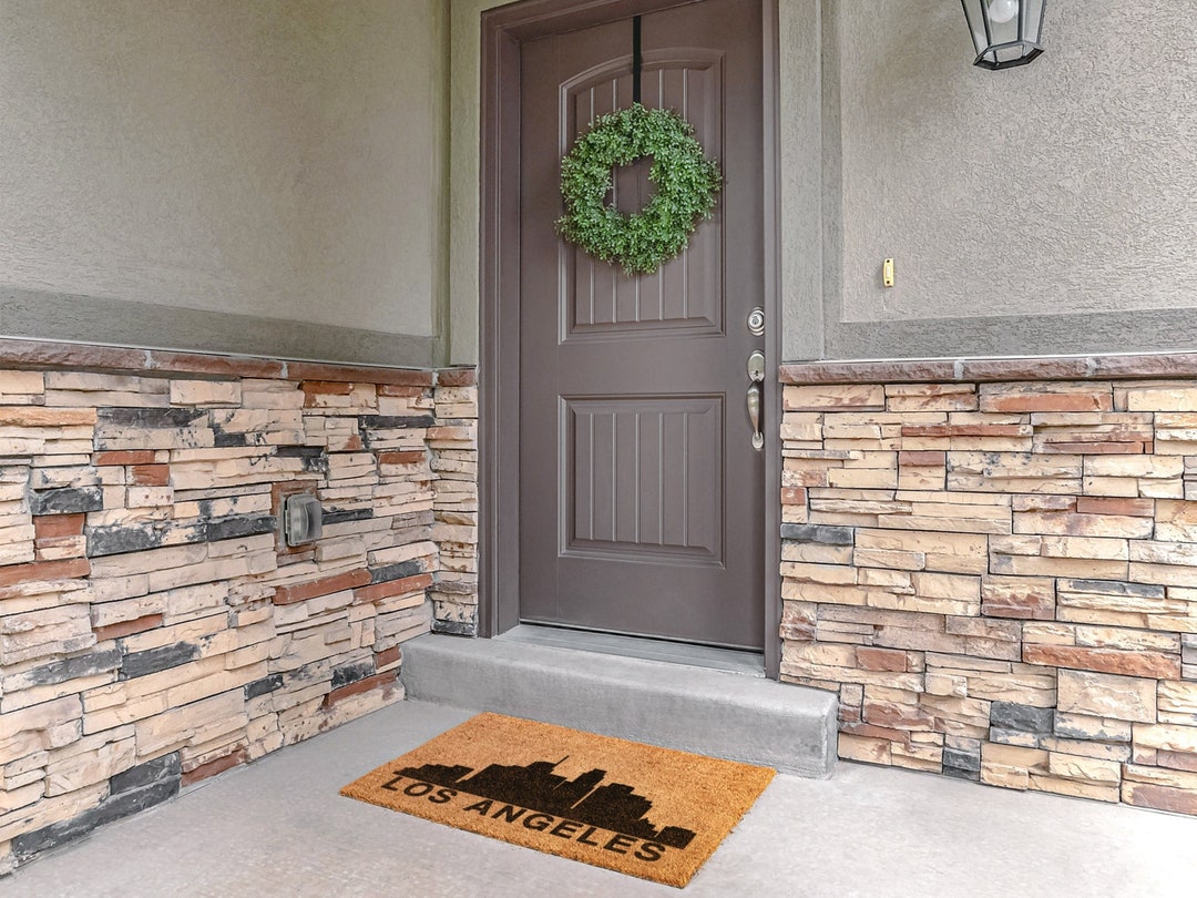Skyline Rugs Los Angeles Skyline, City Skyline Rug, Coco Doormat, Coir Doormat ...