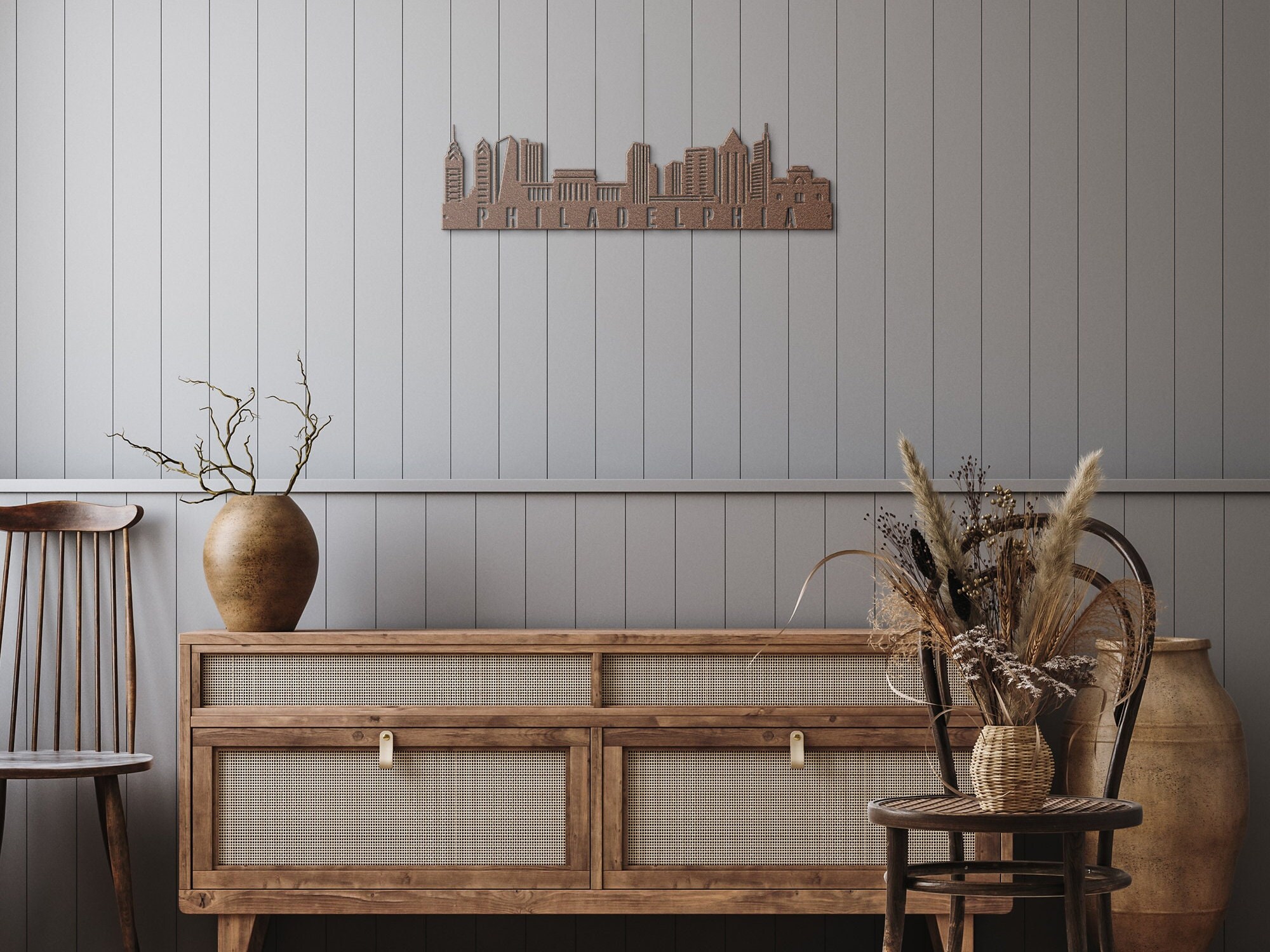 Philadelphia City Skyline Metal Art, City Skyline Wall Decor, City ...