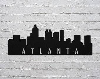Personalized Metal Art, Atlanta Skyline Metal Sign, Custom Metal Art, Cityscape Wall Art