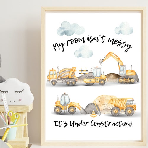 Construction Truck Room Decor Wall Art Dump Truck Etsy