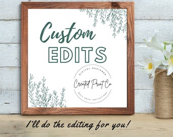Custom edit fee, I’ll do the editing for you, then send you the finished copy digitally.