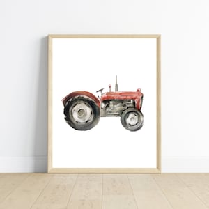 vintage tractor boy room decor, wall art, farm and country room, rustic, 11x14, set of 3 digital downloads, printable, frame not included image 4