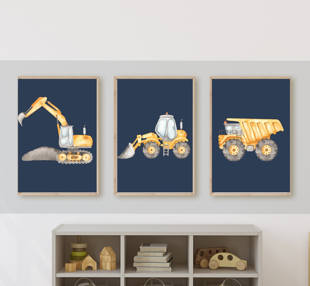 Construction Truck Room Decor Wall Art Dump Truck - Etsy