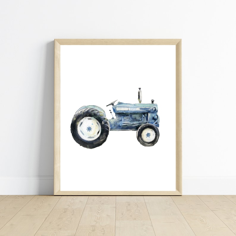 vintage tractor boy room decor, wall art, farm and country room, rustic, 11x14, set of 3 digital downloads, printable, frame not included image 2
